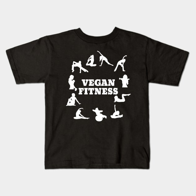 Vegan Fitness Kids T-Shirt by RadStar